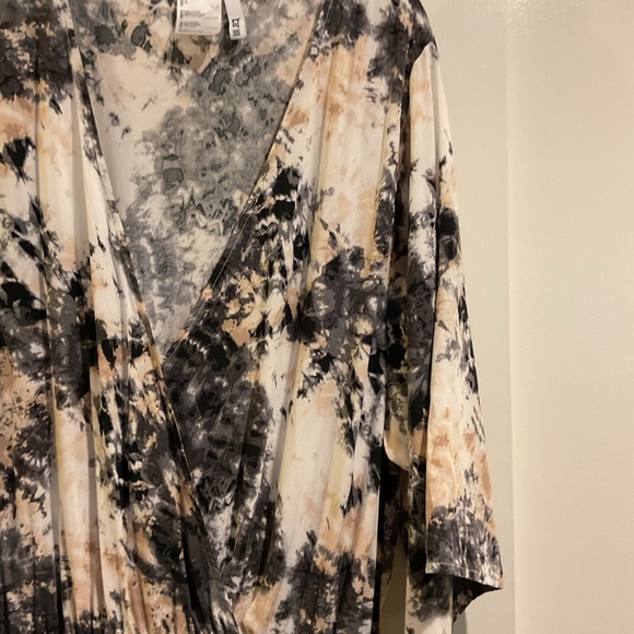 🩶 Bar III BLACK TIE DYE Wet N Wild Romper Swim Cover-up Size XL - Picture 7 of 11